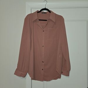 SHEIN Women's Casual Button Down Shirt - Brown